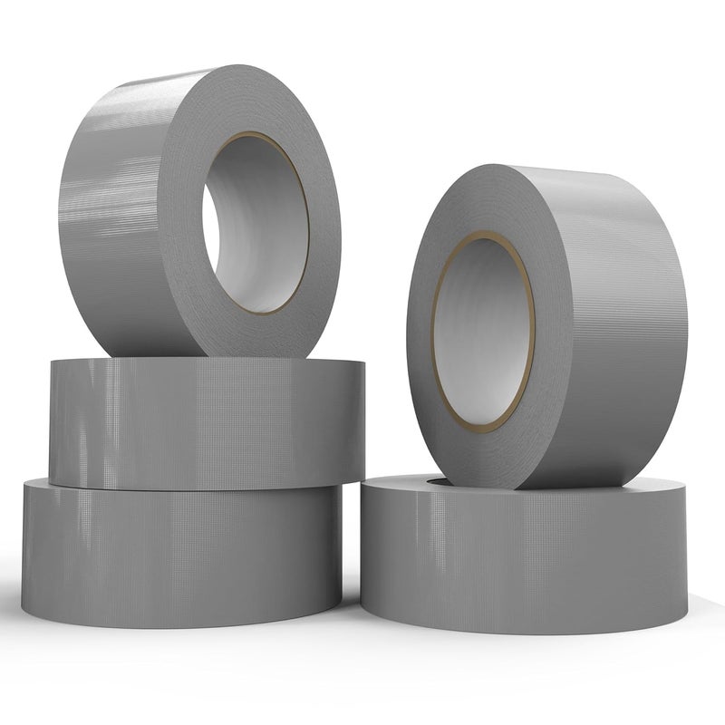 SWRT 9 Mil 5-Pack Silver Heavy Duty Duct Tape Strong Adhesive, 2 in x 30 YD (Total 150YD) Duct Heavy Duty Waterproof All Weather Gray Duct Tape No Residue Sealing & Patching for Indoor&Outdoor Repair - Image 1